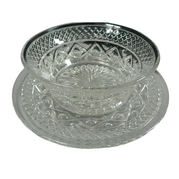 Bread Plate and Bowl Glass 2 Piece Set - Picture 2 of 12